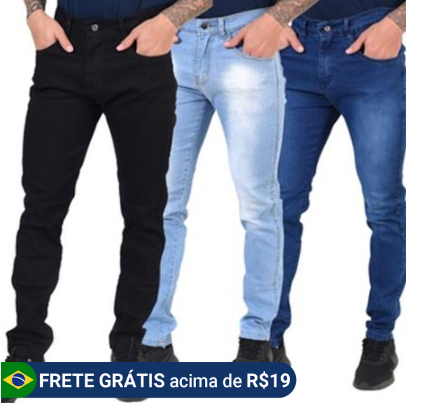 Calça Jeans Masculina Slim